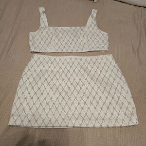 Forever 21 White Embellished Top